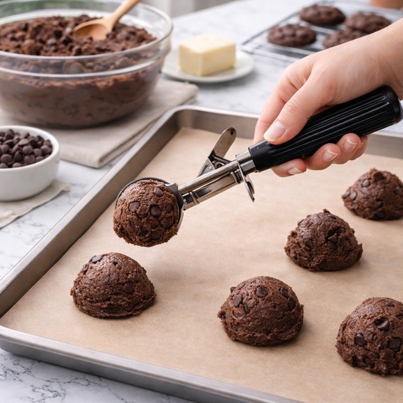 Vollrath Other - Premium Silver Ice Cream Scoop with Black Handle